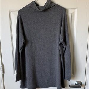 Eileen Fisher Dark Gray Turtleneck Sweater.